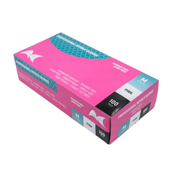 AC Pink Nitrile Gloves - M