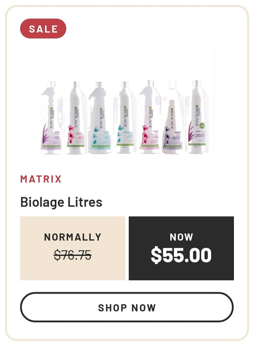 Sale: Matrix Biolage Litres, Normally $76.75, Now $55.00