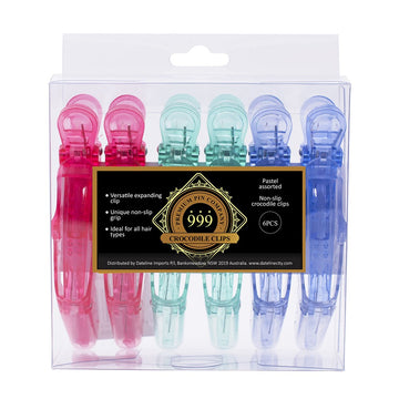 999 Crocodile Clips Large Pastel 6pc
