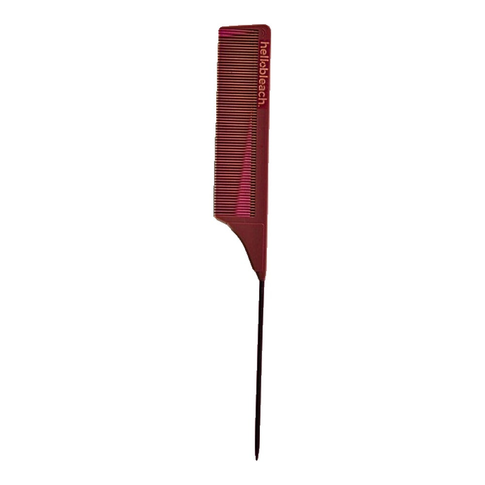 Hello Bleach Tail Comb With Stainless Steel Tip Burgundy