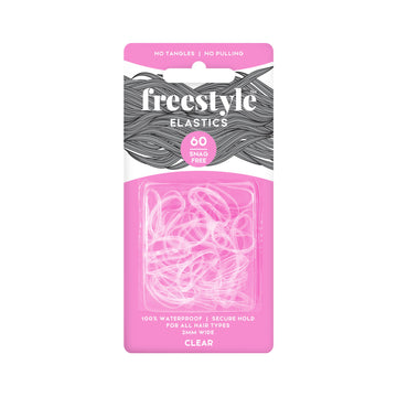 Freestyle Snag Free Elastics 2mm 60 Pack-Clear
