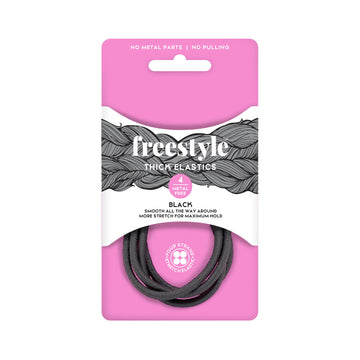 Freestyle Metal Free Thick Elastics 4pc Black