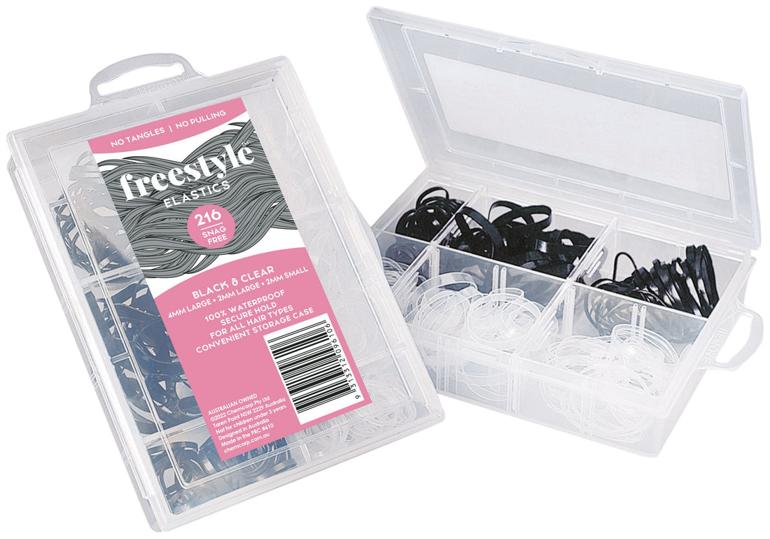Freestyle Snag Free Elastics 216 Pack With Storage Case