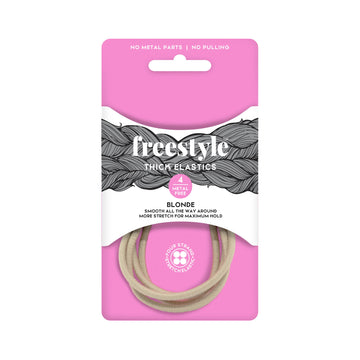 Freestyle Metal Free Thick Elastics 4pc - Blonde