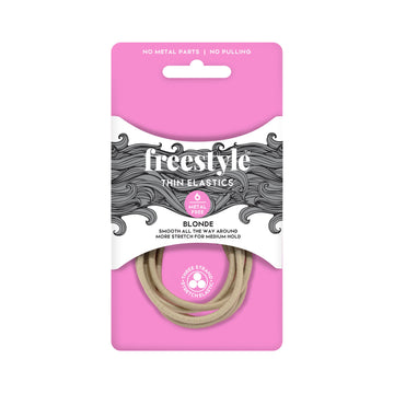Freestyle Metal Free Thin Elastics 6 Pack- Blonde