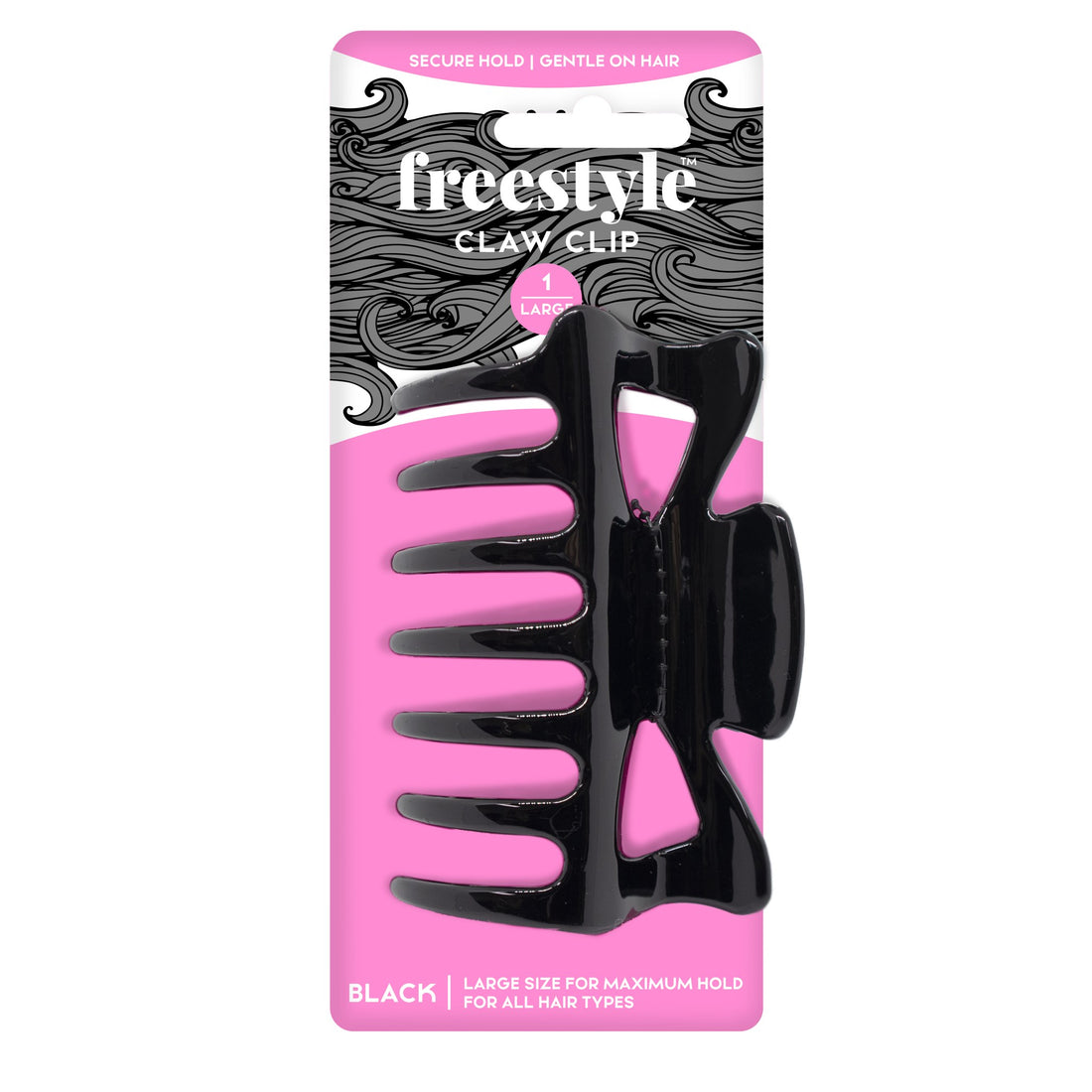 Freestyle Claw Clip Large 1Pack -Black