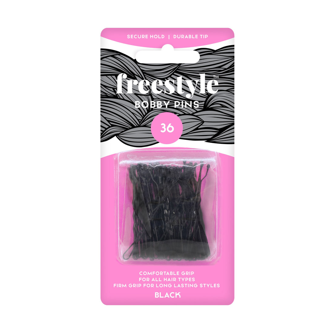 Freestyle Bobby Pins 36 Pack -Black