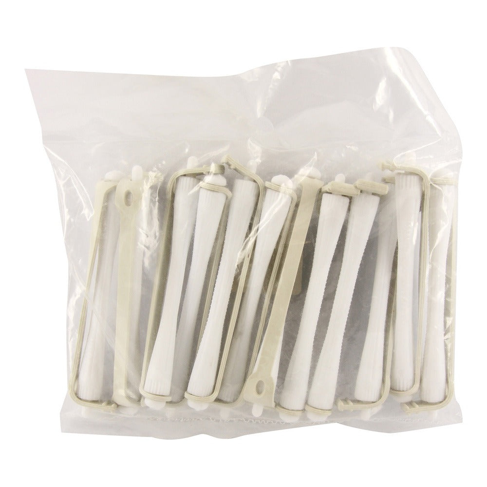 Hair FX Lightweight Perm Rods White 6mm Pack of 12