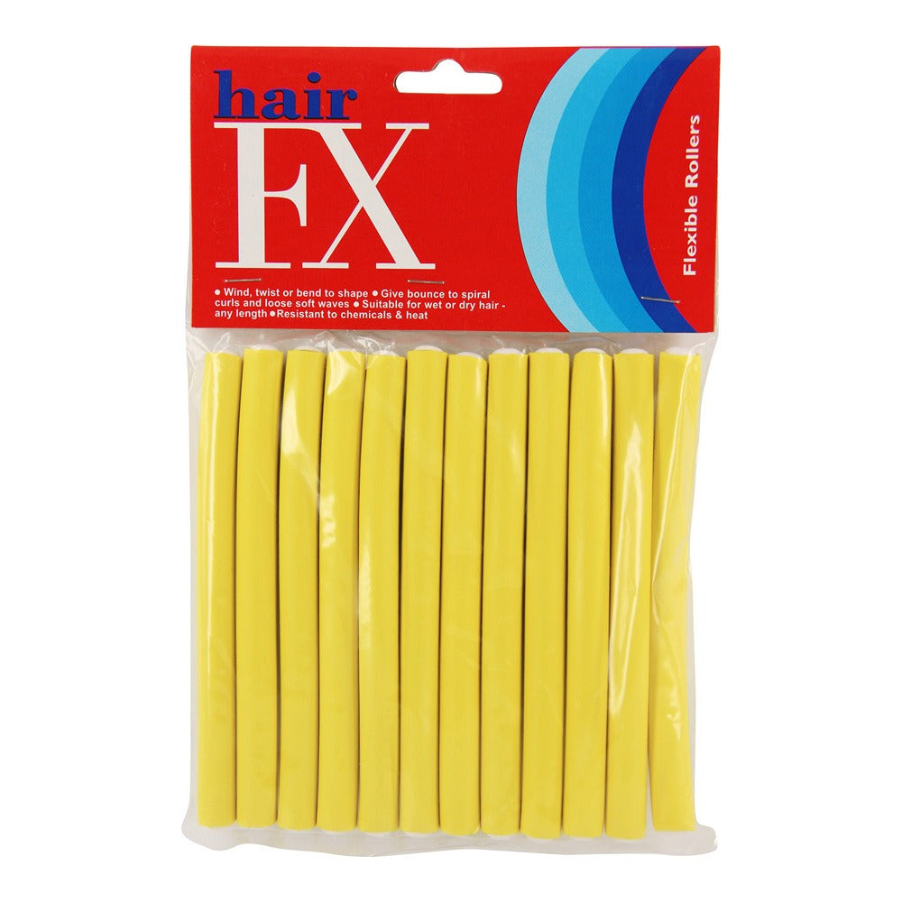 Hair FX Flexible Rods Short Yellow 10mm x 12cm
