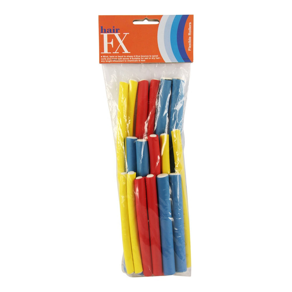 Hair FX Flexible Roller 18 piece Assorted Colours