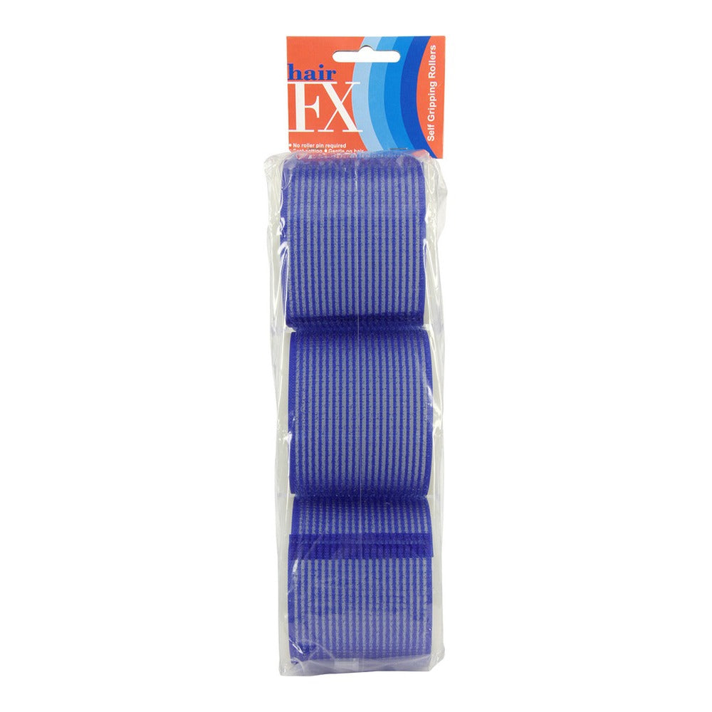 Hair FX Velcro Rollers Blue 76mm Pack of 6
