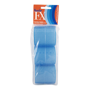Hair FX Velcro Rollers Light Blue 53mm Pack Of 6