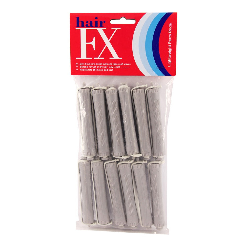 Hair FX Lightweight Perm Rods Jumbo Grey 14mnm Pack of 12