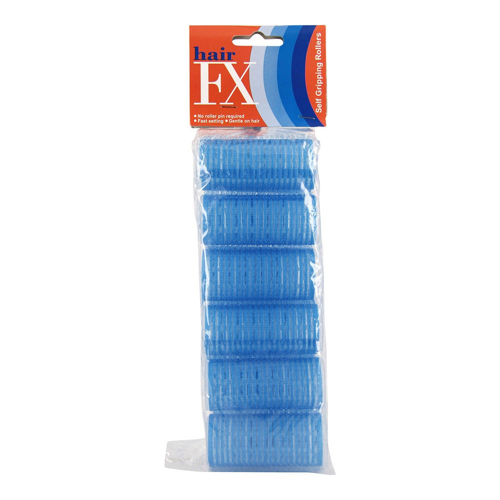 Hair FX Velcro Rollers Light Blue 28mm Pack of 12