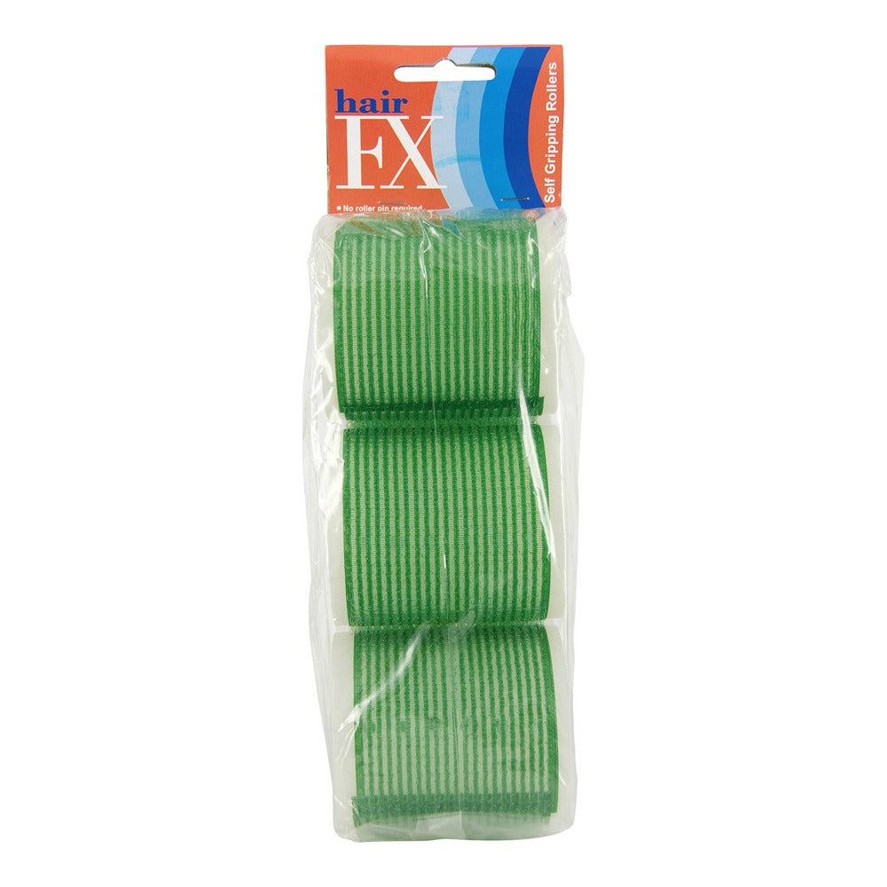 Hair FX Velcro Rollers Green 60mm Pack of 6