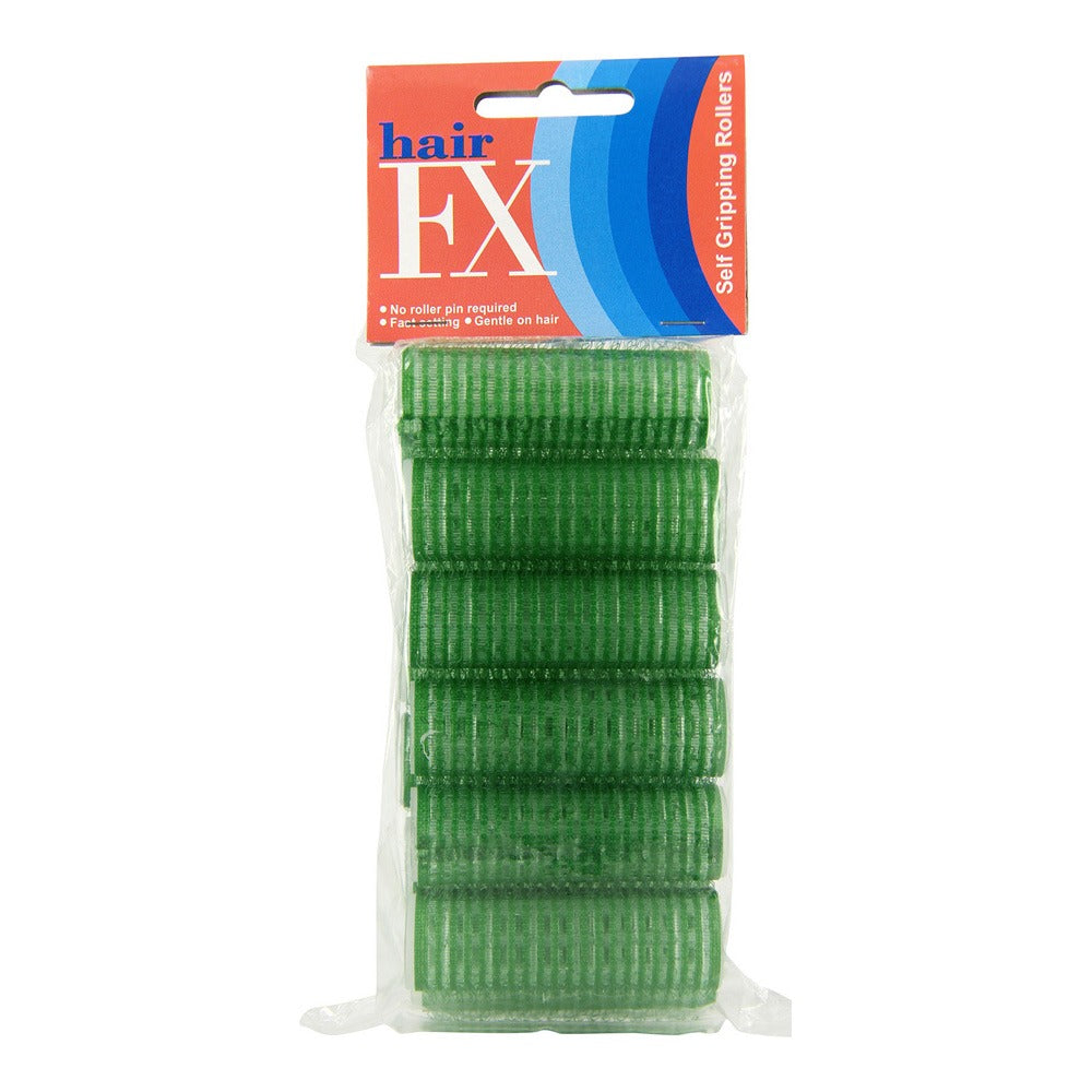 Hair FX Velcro Rollers Green 21mm Pack of 12