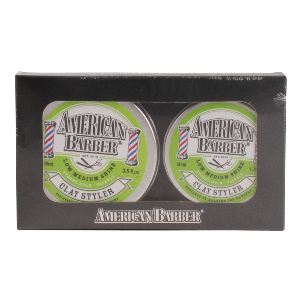 American Barber Clay Styler 50ml-100ml Duo Pack