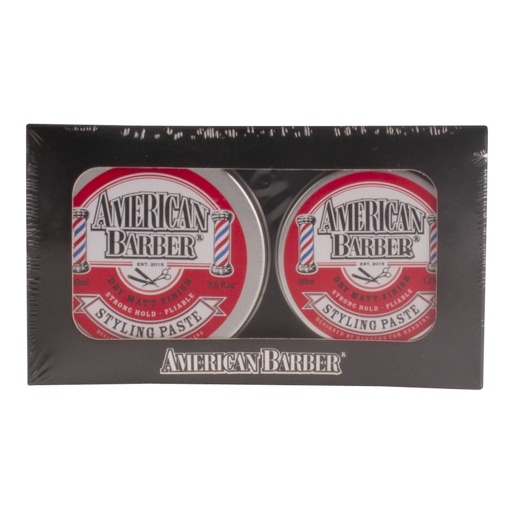 American Barber Styling Paste 50ml-100ml Duo Pack