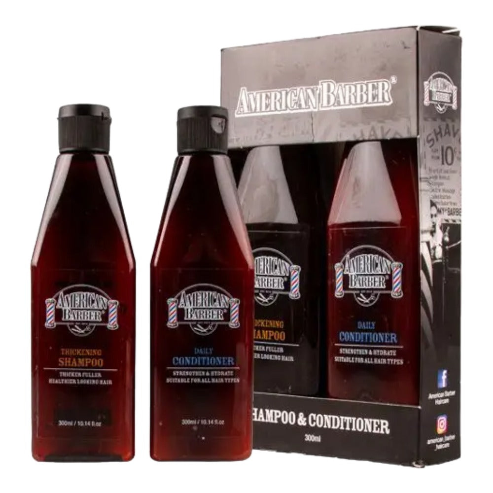 American Barber Thickening Shampoo and Conditioner Duo Pack 2 x 300ml
