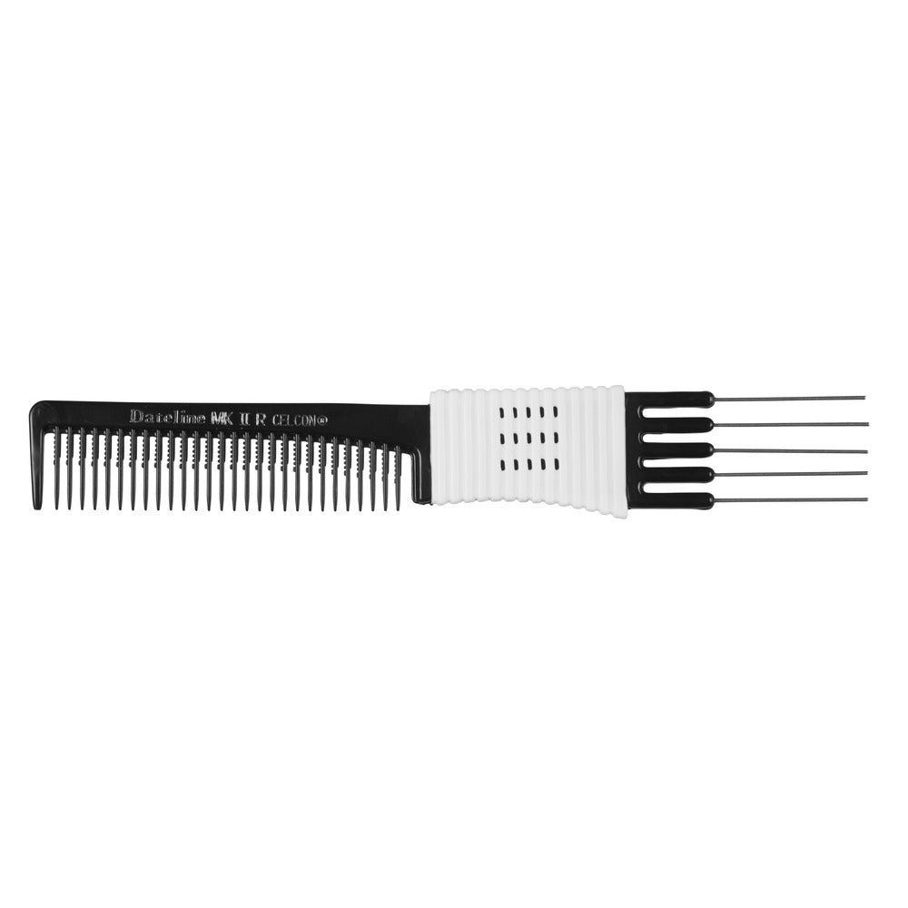 Black Celcon Teasing Comb MKIIR - 5 Stainless Steel Lifters