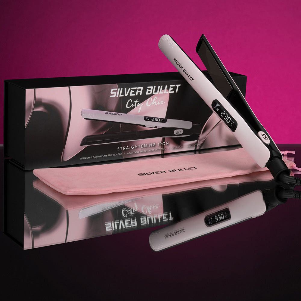 Silver Bullet City Chic Pink Straightener 25mm