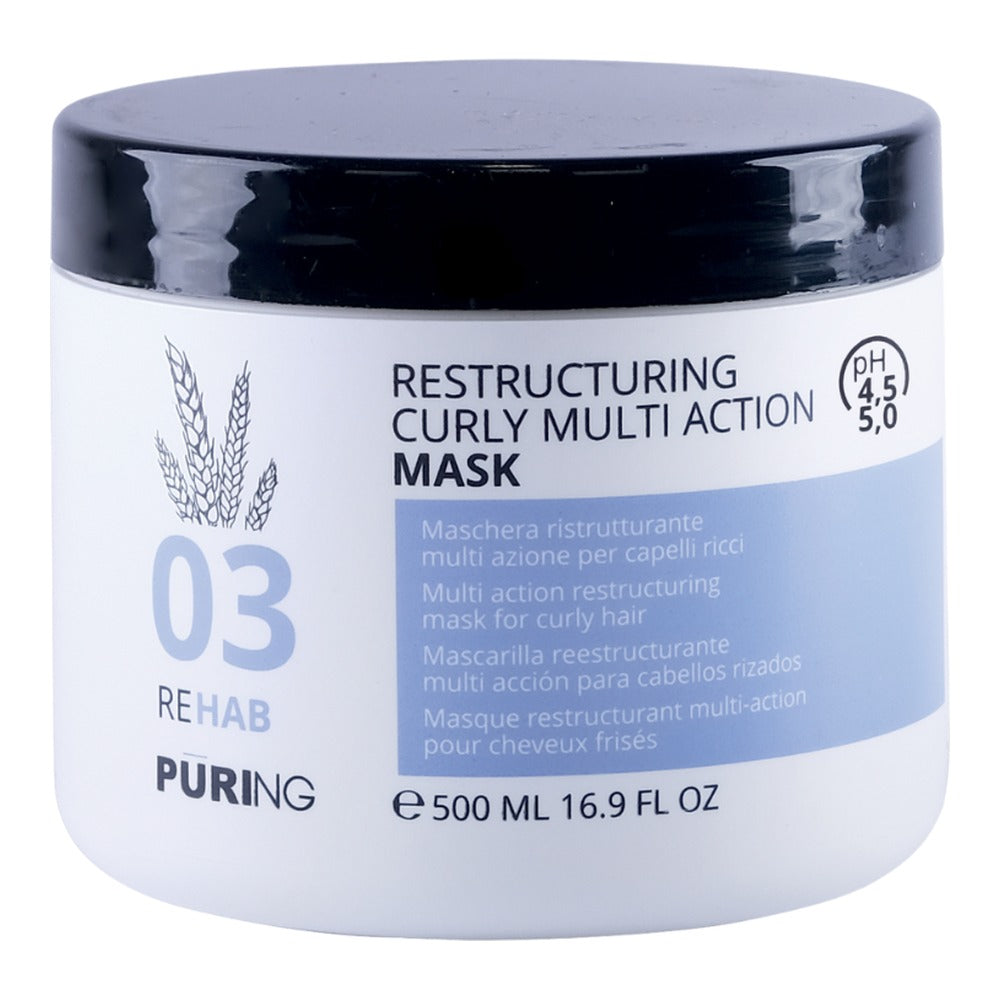 Puring 03 Rehab Restructuring Curly Multi Action Mask restructuring for curly and frizzy hair 500ml