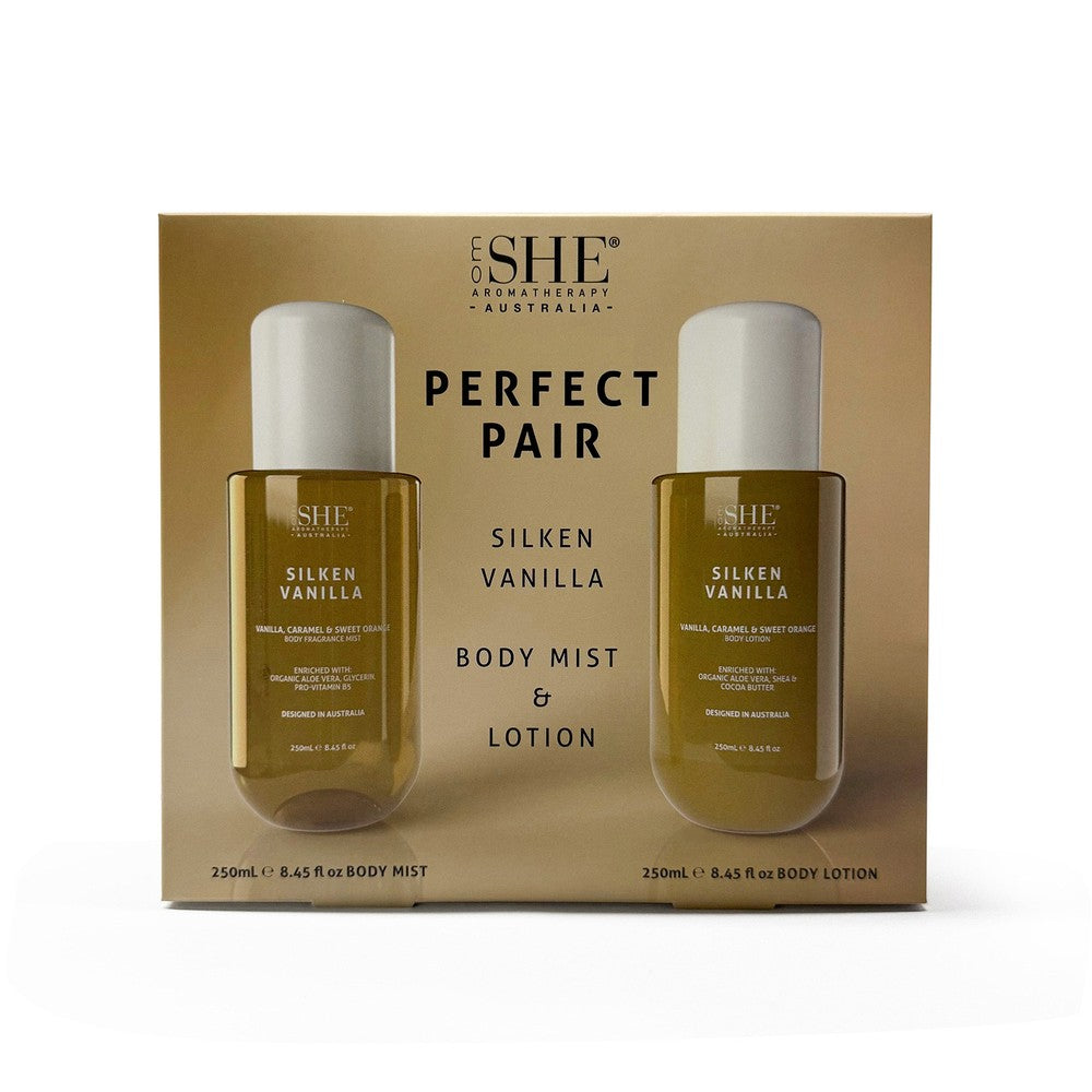 SHE Aromatherapy Signature Collection Mist & Lotion Duo - Perfect Pair Silken Vanilla 250ml