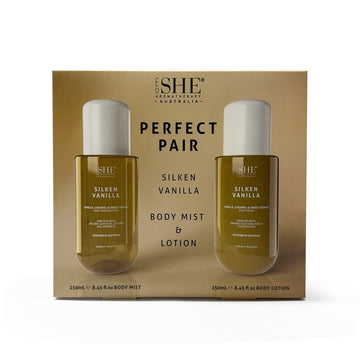 SHE Aromatherapy Signature Collection Mist & Lotion Duo - Perfect Pair Silken Vanilla 250ml