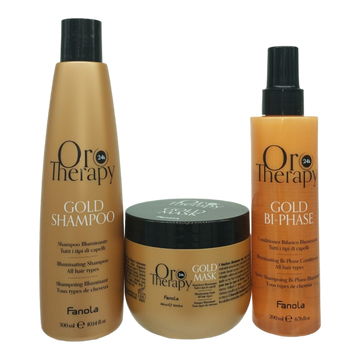 Fanola Orotherapy Pack   Fanola Orotherapy Shampoo 300ml  Fanola Orotherpay Mask 300ml  Fanola Orotherpay Bi Phase 200ml