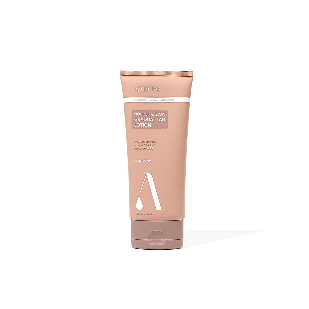 Azure Tan Nourish & Glow Gradual Tan Lotion - Medium/Dark 200ml