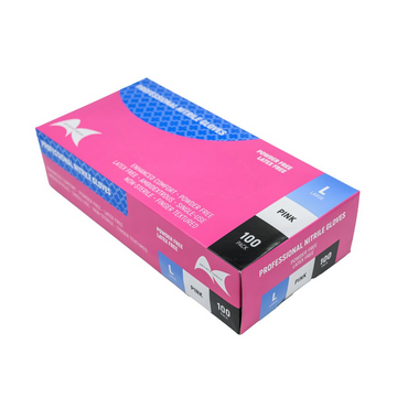 AC Pink Nitrile Gloves - Large