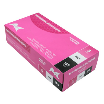 AC Pink Nitrile Gloves - Small