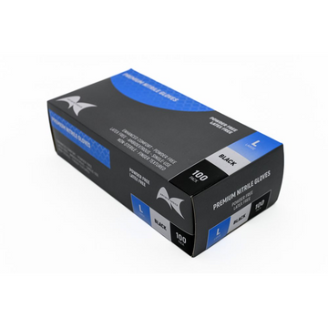 AC Prem Blk Nitrile Gloves - L