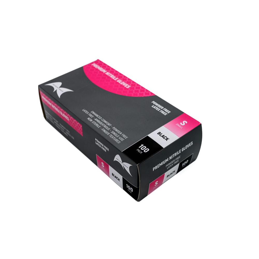 AC Prem Blk Nitrile Gloves - S