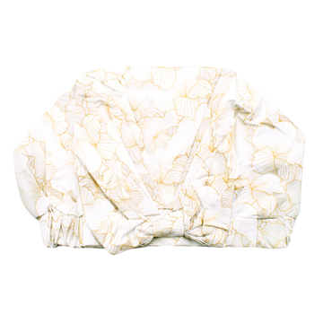 Golden Bloom Bow Shower Cap