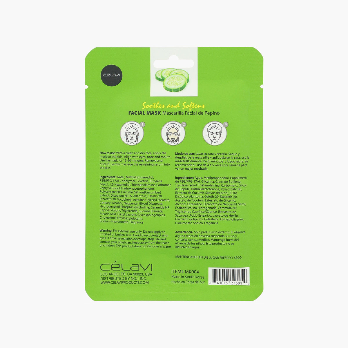Célavi Face Mask Pack Cucumber 20g