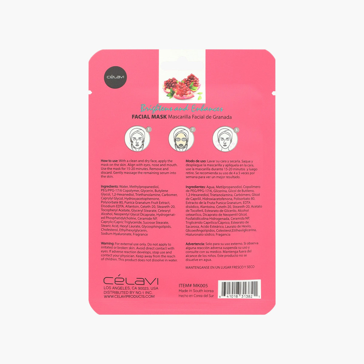 CELAVI Face Mask Pack POMEGRANATE 20g
