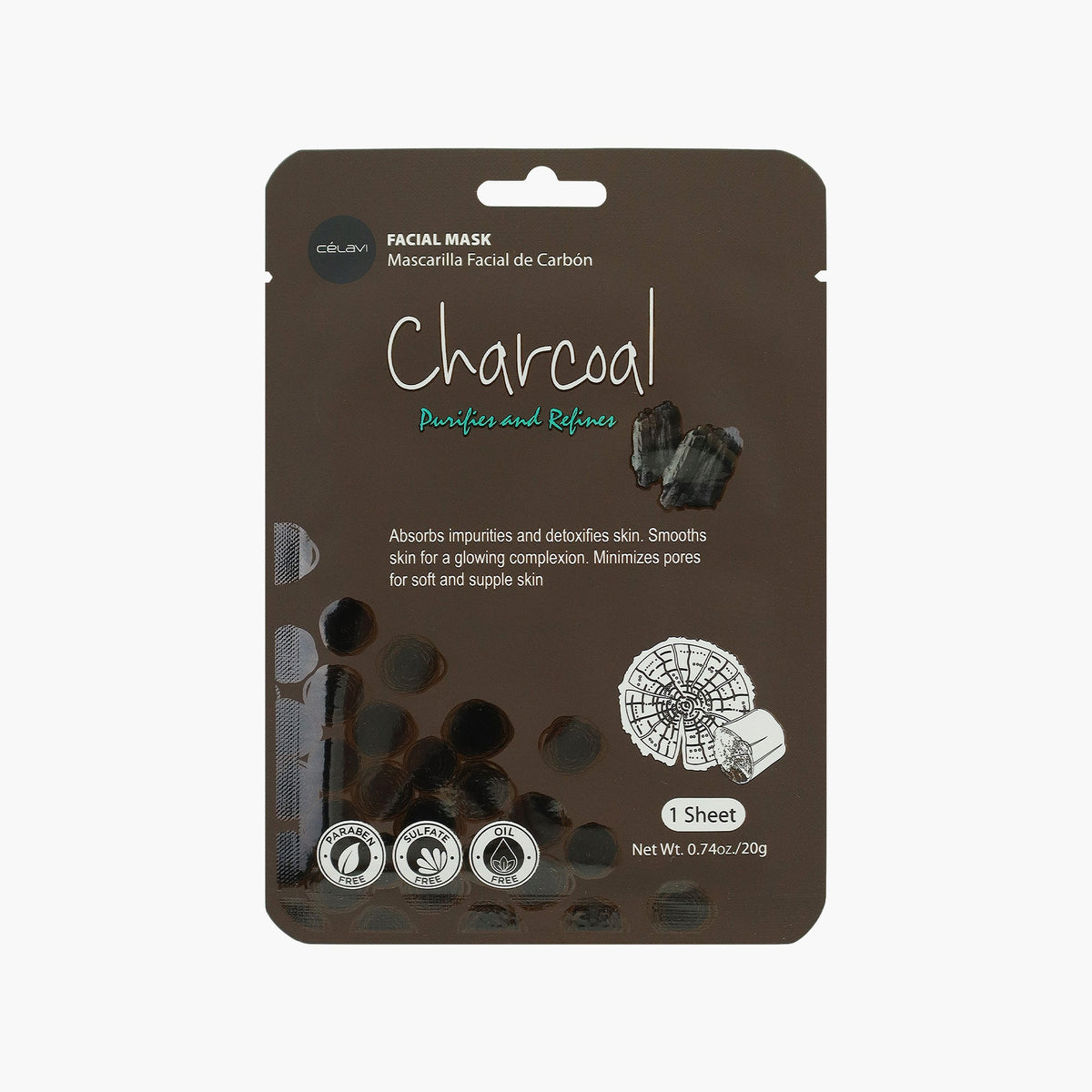 CELAVI Face Mask Pack CHARCOAL 20g
