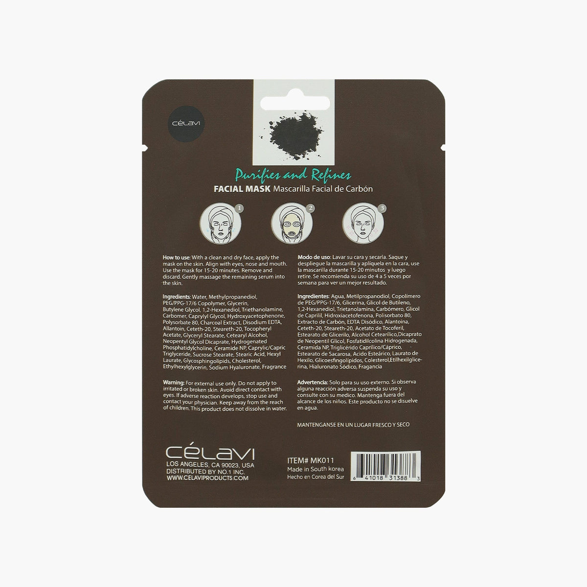 CELAVI Face Mask Pack CHARCOAL 20g