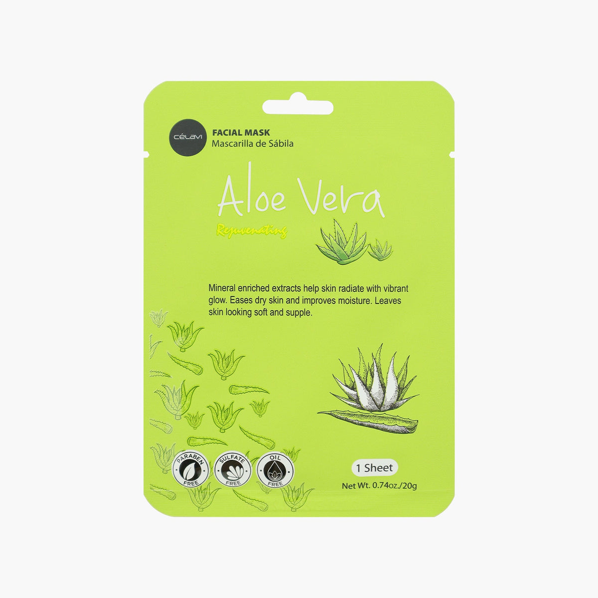 CELAVI Face Mask Pack ALOE VERA 20g