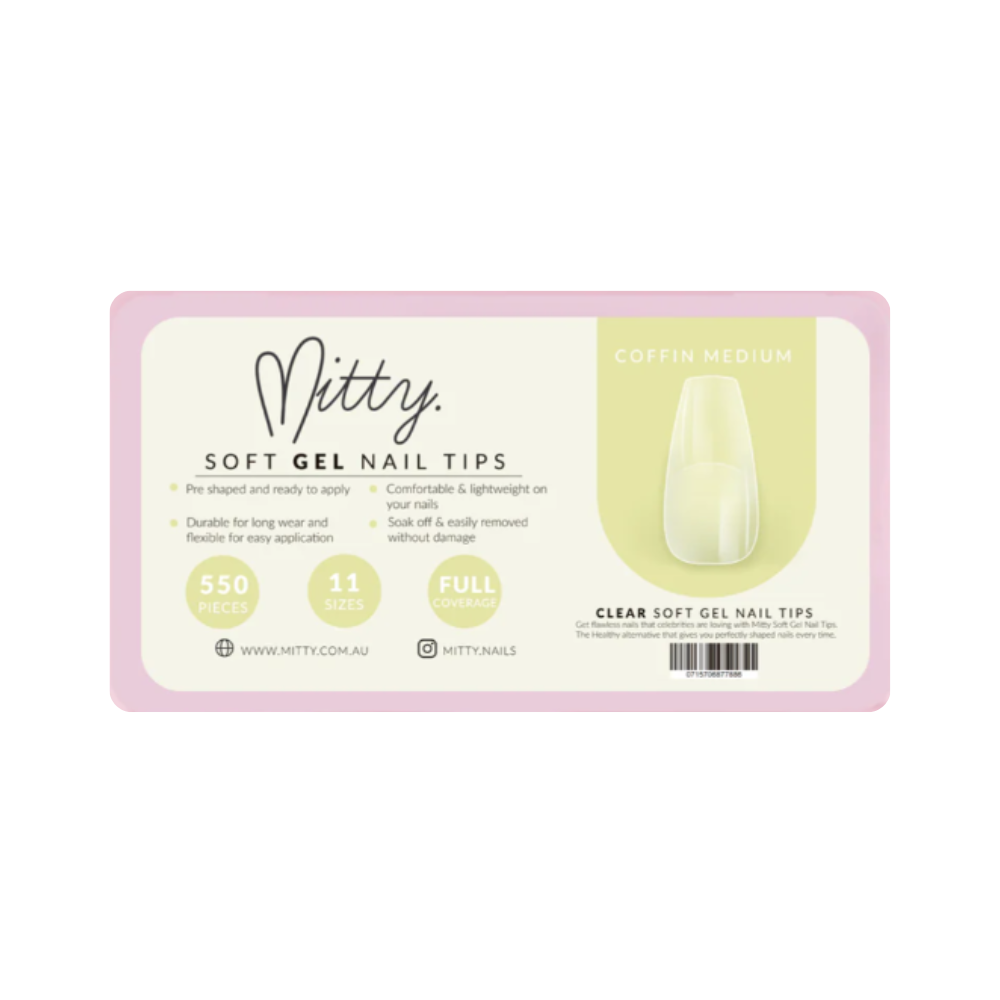 Mitty Coffin Nail Tips 500pc M