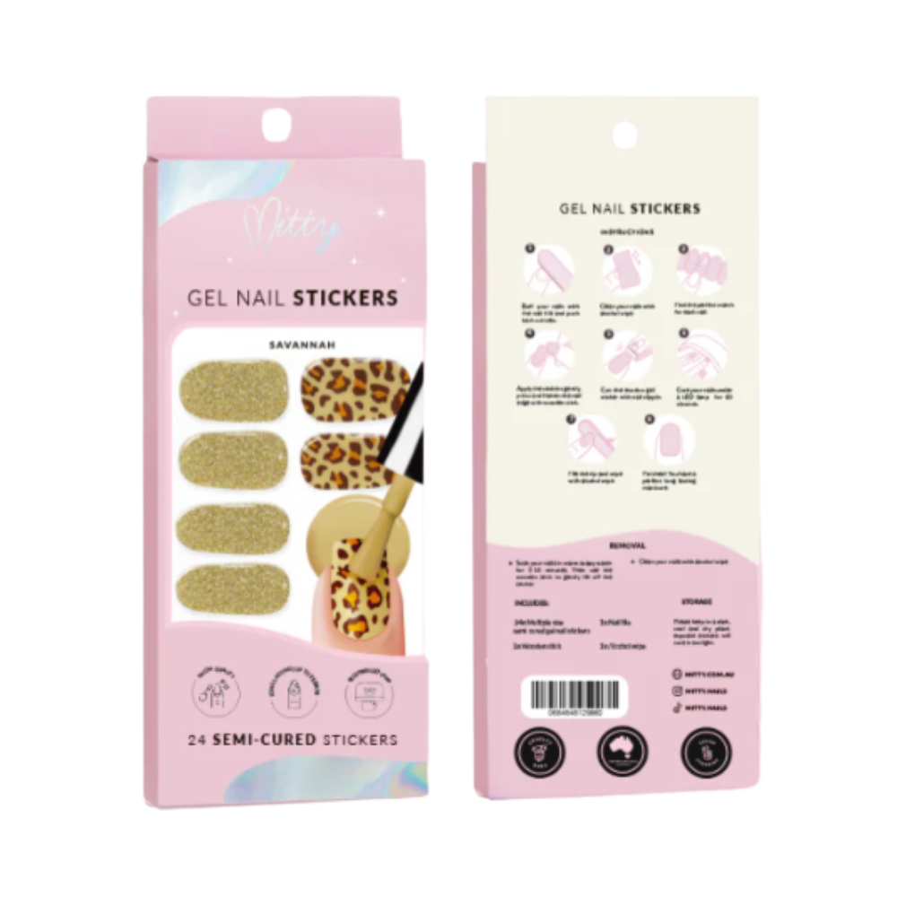 Mitty Gel Nail Stickers- Savan