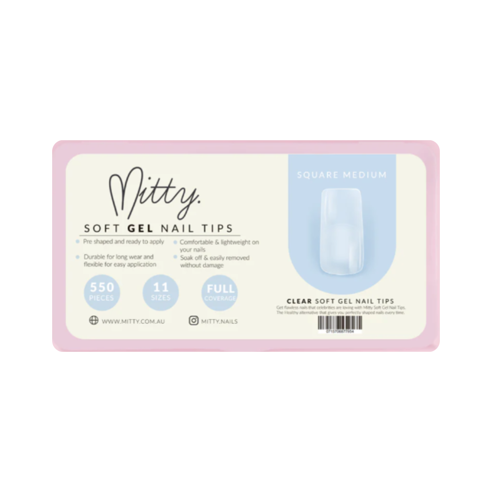 Mitty Square Nail Tips 500pc M
