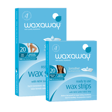 Waxaway Ready To Use Body Wax Strips - Sensitive 20 pack