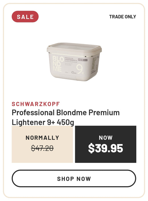 Sale: Schwarzkopf Professional Blondme Premium Lightener 9+ 450g, Normally $47.20, Now $39.95, Trade Only