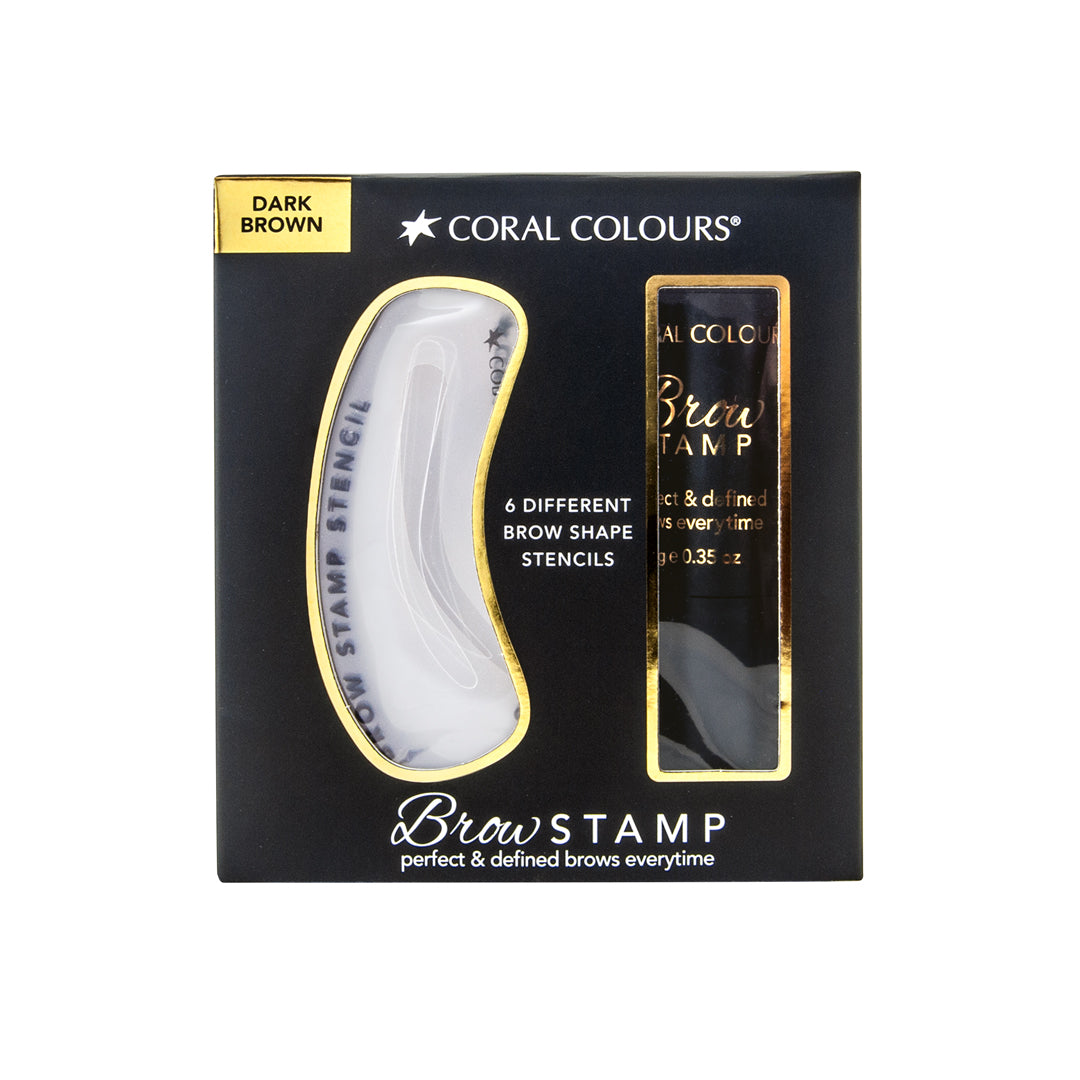 Coral Colours Brow Stamp-Dark Brown