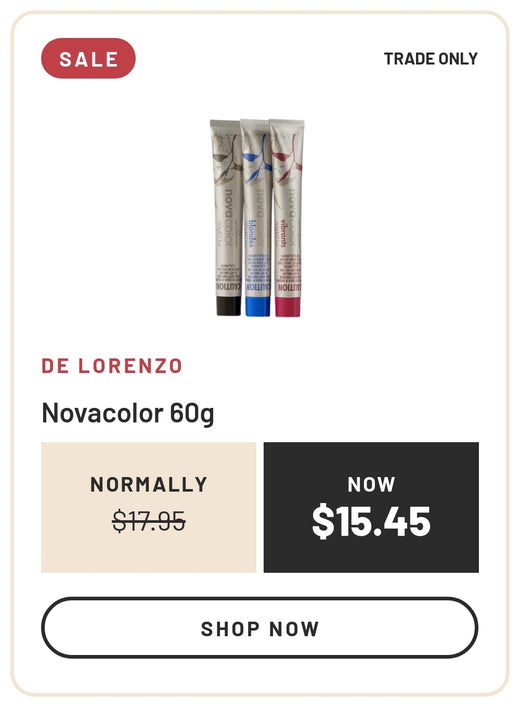 Sale: De Lorenzo Novacolor 60g, Normally $17.95, Now $15.45, Trade Only
