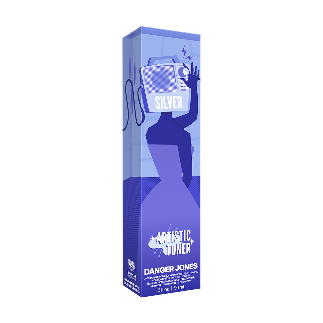 Danger Jones Artistic Toner Demi-Permanent Cream Hair Color - Silver 90ml