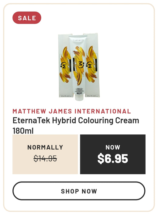 Sale: Matthew James International EternaTek Hybrid Colouring Cream 180ml, Normally $14.95, Now $6.95