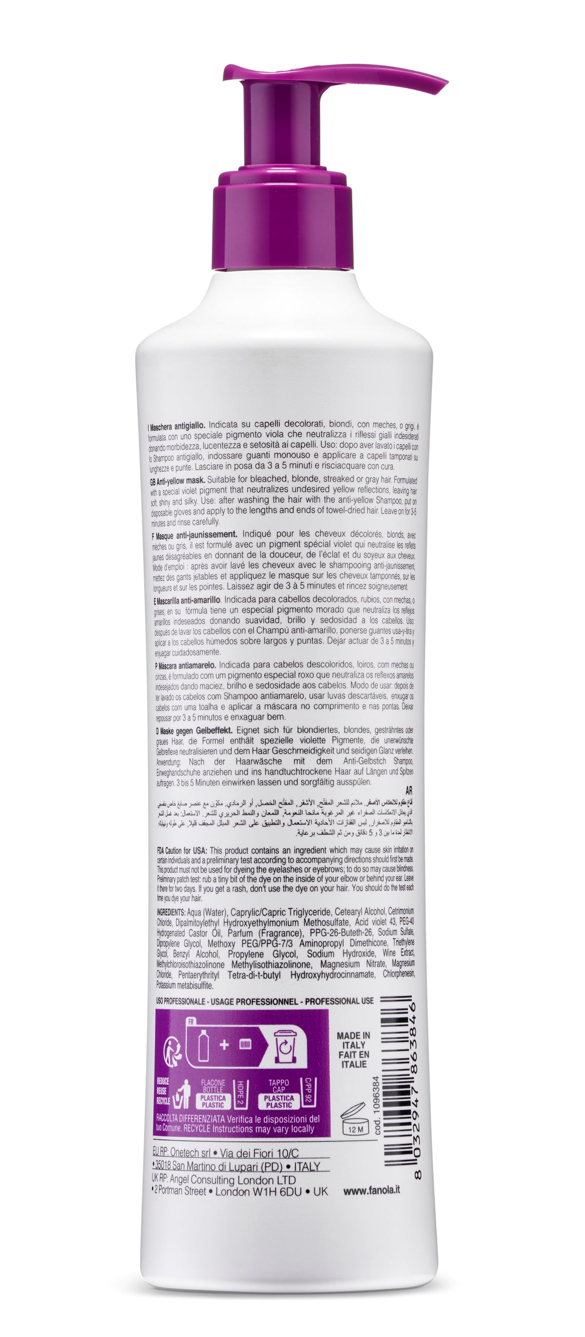 Fanola No Yellow Care Mask 350ml